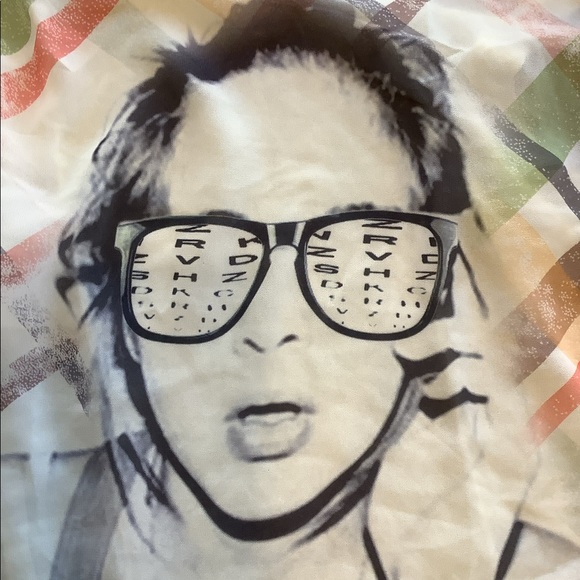 Chloe K Sheer Sleeveless Summer Top Colorful and Fun. Unique Size Small - Picture 3 of 6